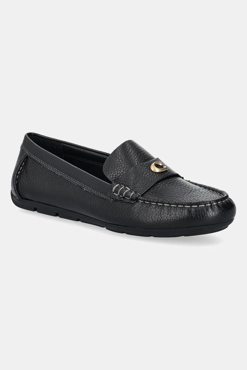 Tenisky a topánky Coach Leather Driver Flat Loafers Čierna | CAS66.BLK
