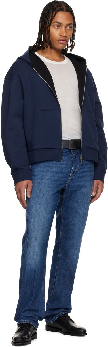 Mikina Givenchy Zipped Scuba Hoodie Navy | BMJ0P5319T410, 3