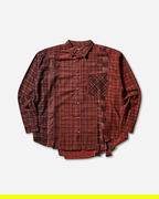7 Cuts Flannel Shirt Over Dye