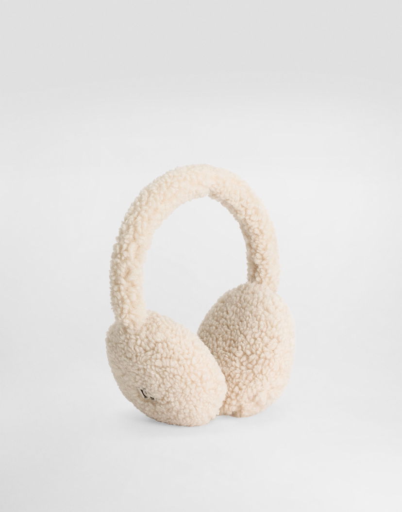 Doplnky Dolce & Gabbana Dolce & Gabbana Fur-like Earmuffs with DG Logo Béžová | LB7A36FUP7KW3789