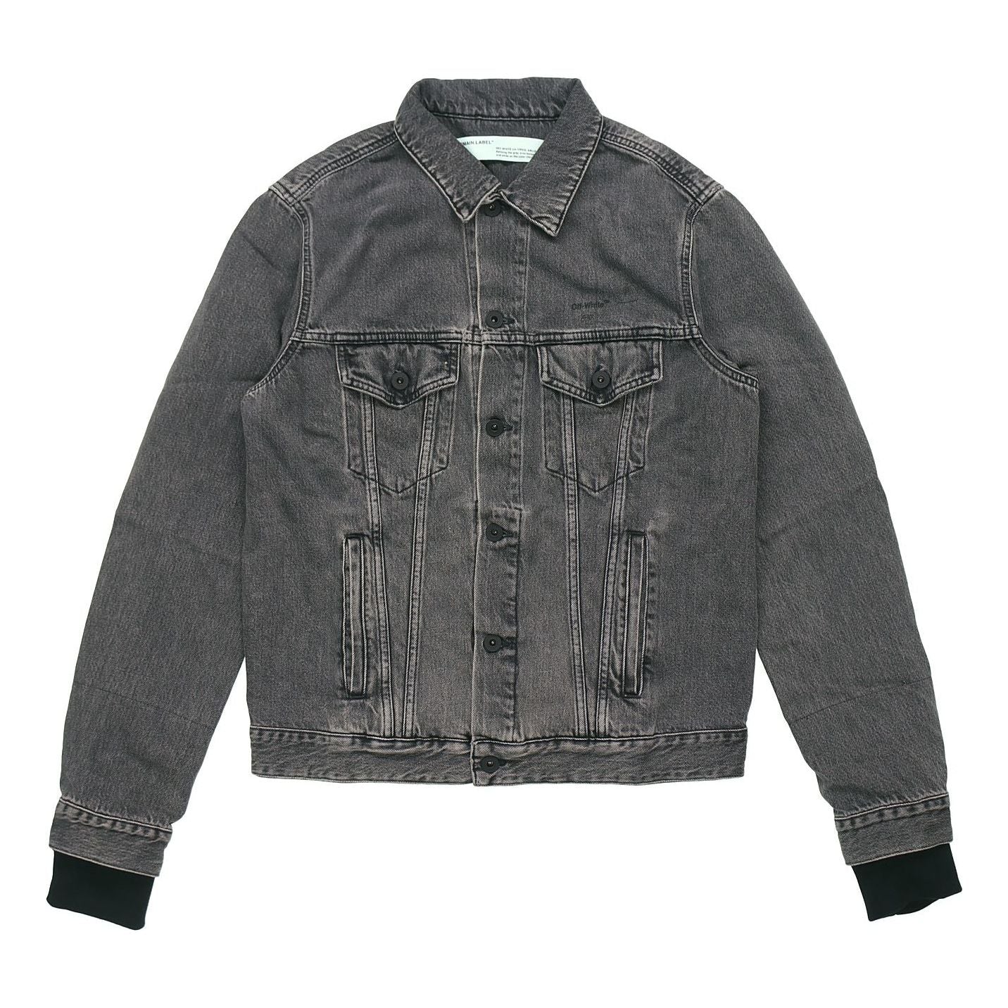 Džínsy Off-White Distressed Denim Jacket Šedá | OMYE019R19C270120888, 0