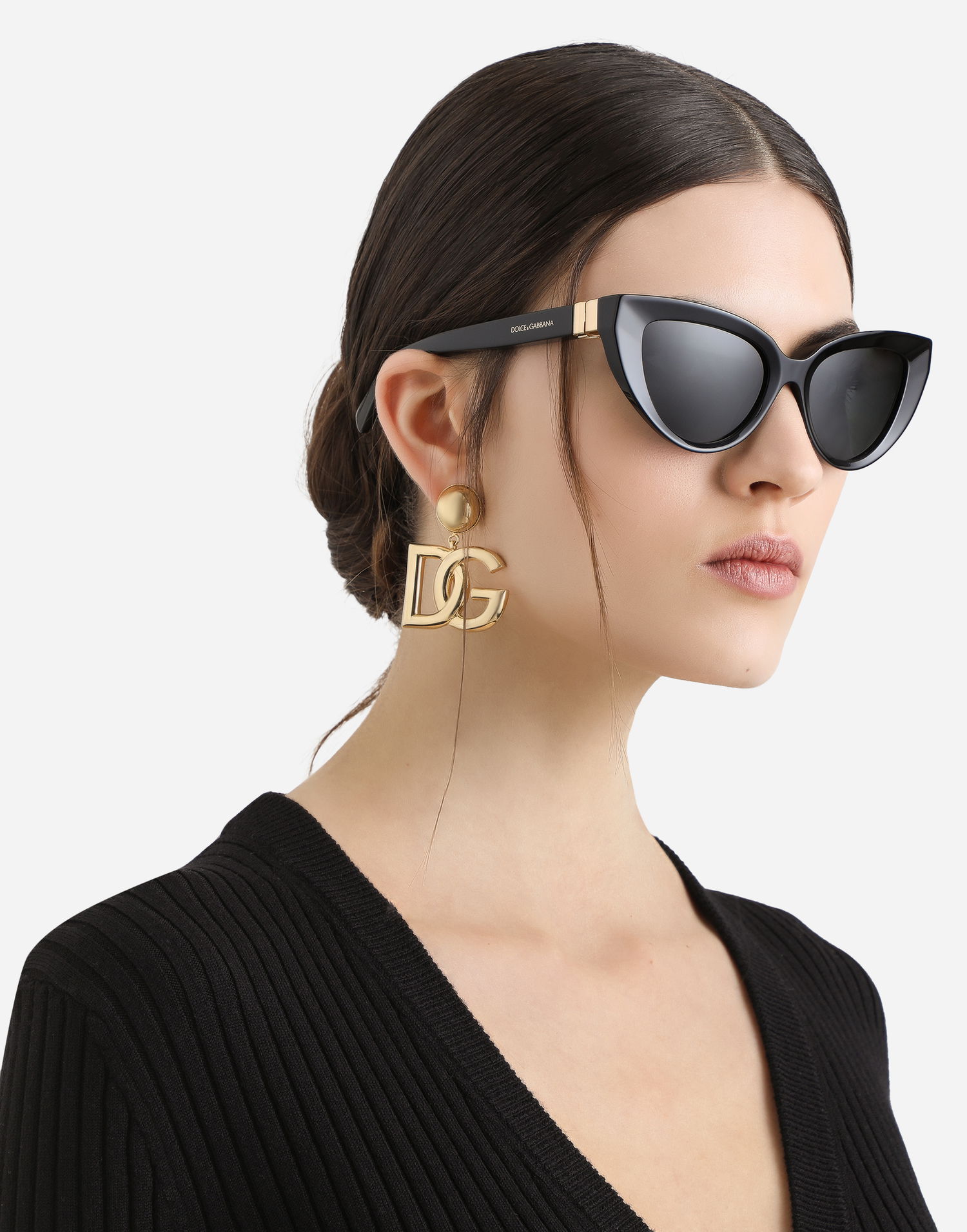 Slnečné okuliare Dolce & Gabbana Dolce & Gabbana DG Hinge Cat Eye Sunglasses Čierna | VG4497VP1879V000, 1
