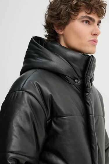 Prešívaná bunda Nanushka Hide Vegan Leather Puffer Jacket Čierna | NM22CROW00299, 3