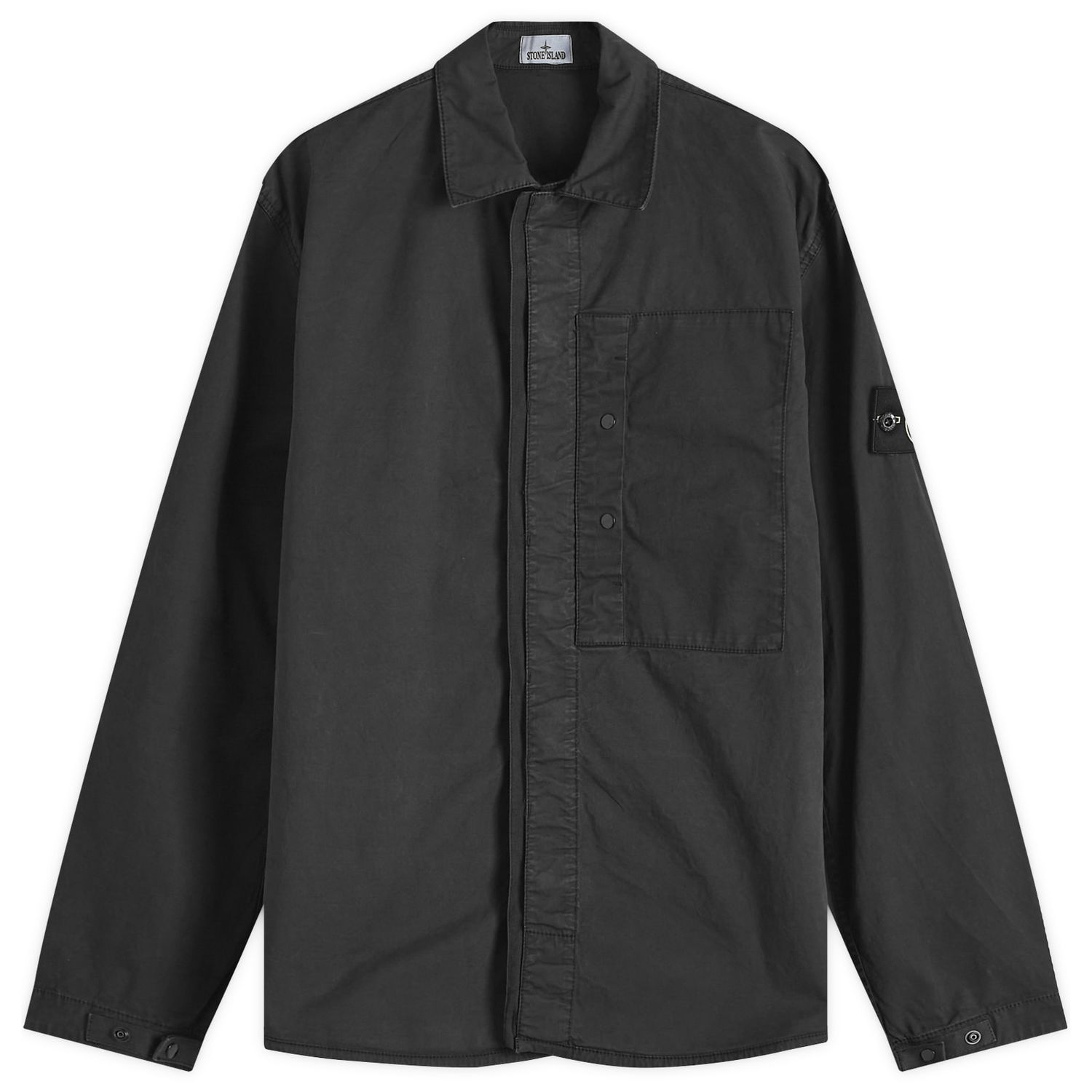 Košeľa Stone Island Stone Island Supima Cotton Twill Stretch-TC Shirt Jacket Čierna | K1S151200033-V0029, 0