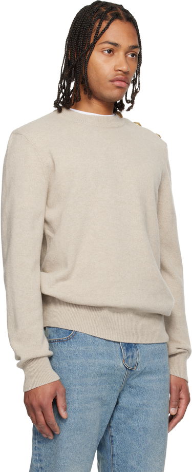 Sveter Balmain Eco-Cashmere Sweater Navy | FH1KD010KI87, 4