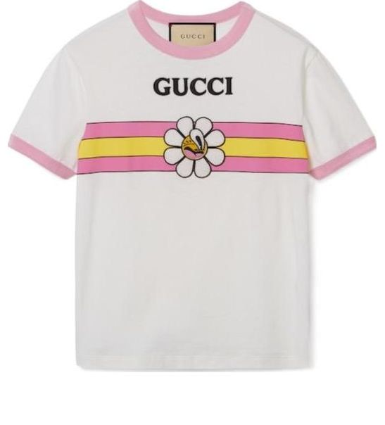Tričko Gucci Cotton Jersey Printed T-Shirt Biela | 723566-XJGHL-9088