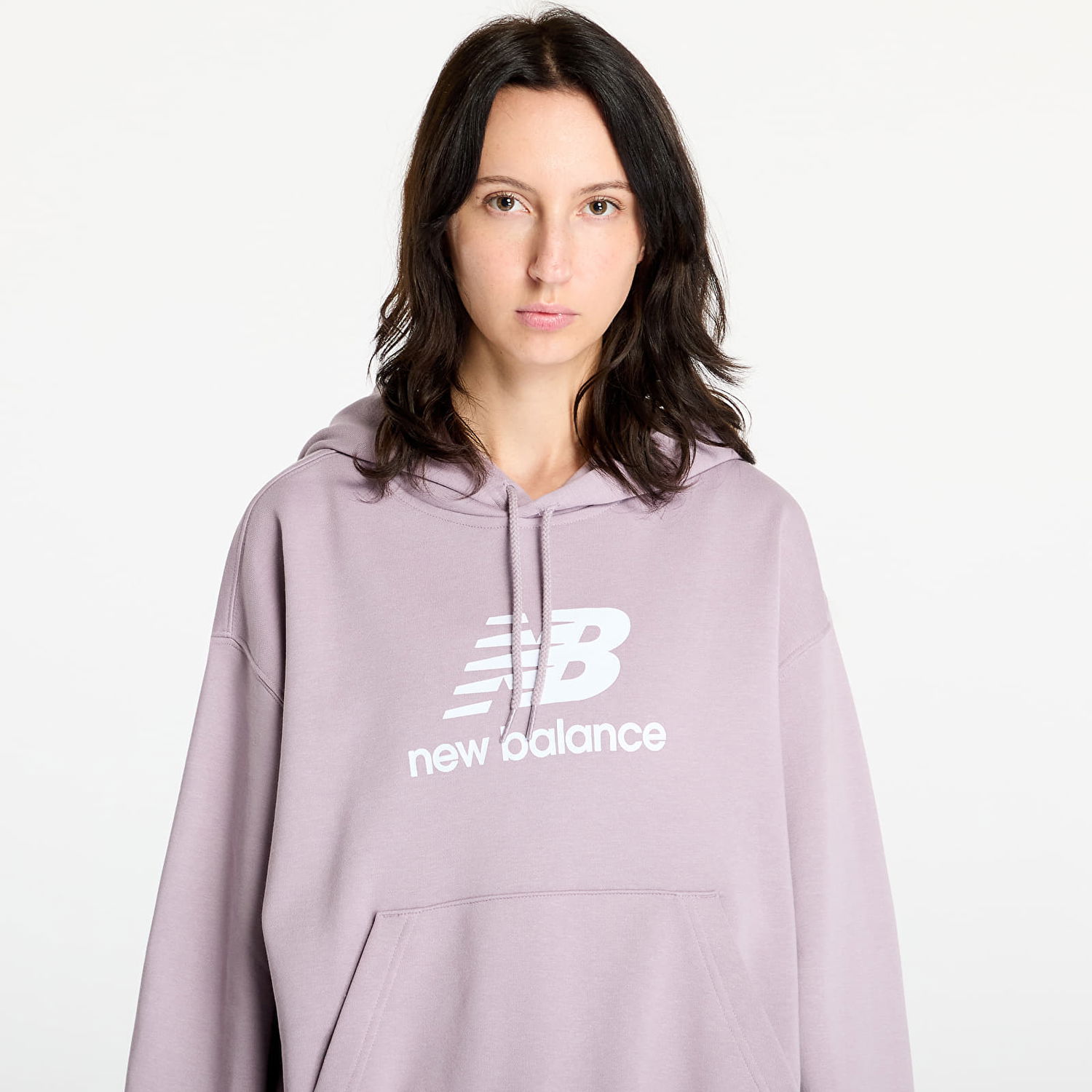 Mikina New Balance Sport Essentials French Terry Logo Hoodie Ice Wine Fialová | WT41504ICW, 1