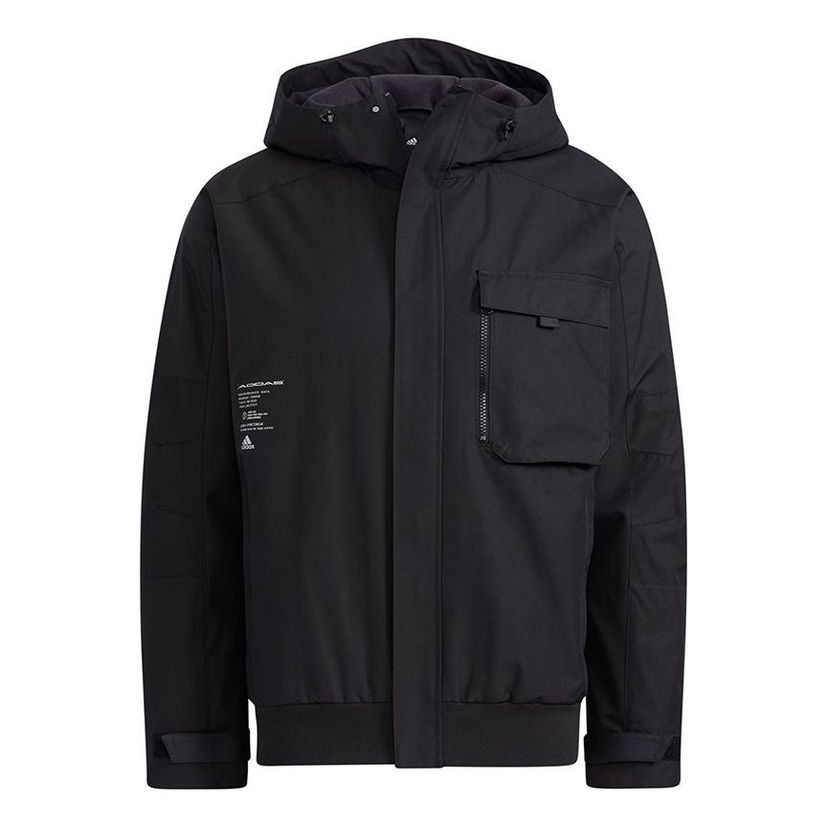 Bomber bunda adidas Originals Utility Big Pocket Hooded Jacket Čierna | HD0355