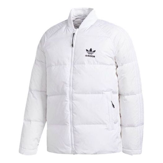 Prešívaná bunda adidas Originals Padded Bomber Jacket With Baseball Collar Biela | BR4799, 0