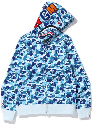 Mikina BAPE ABC Camo Shark Full Zip Hoodie Modrá | 001ZPI201002M-BLU, 0