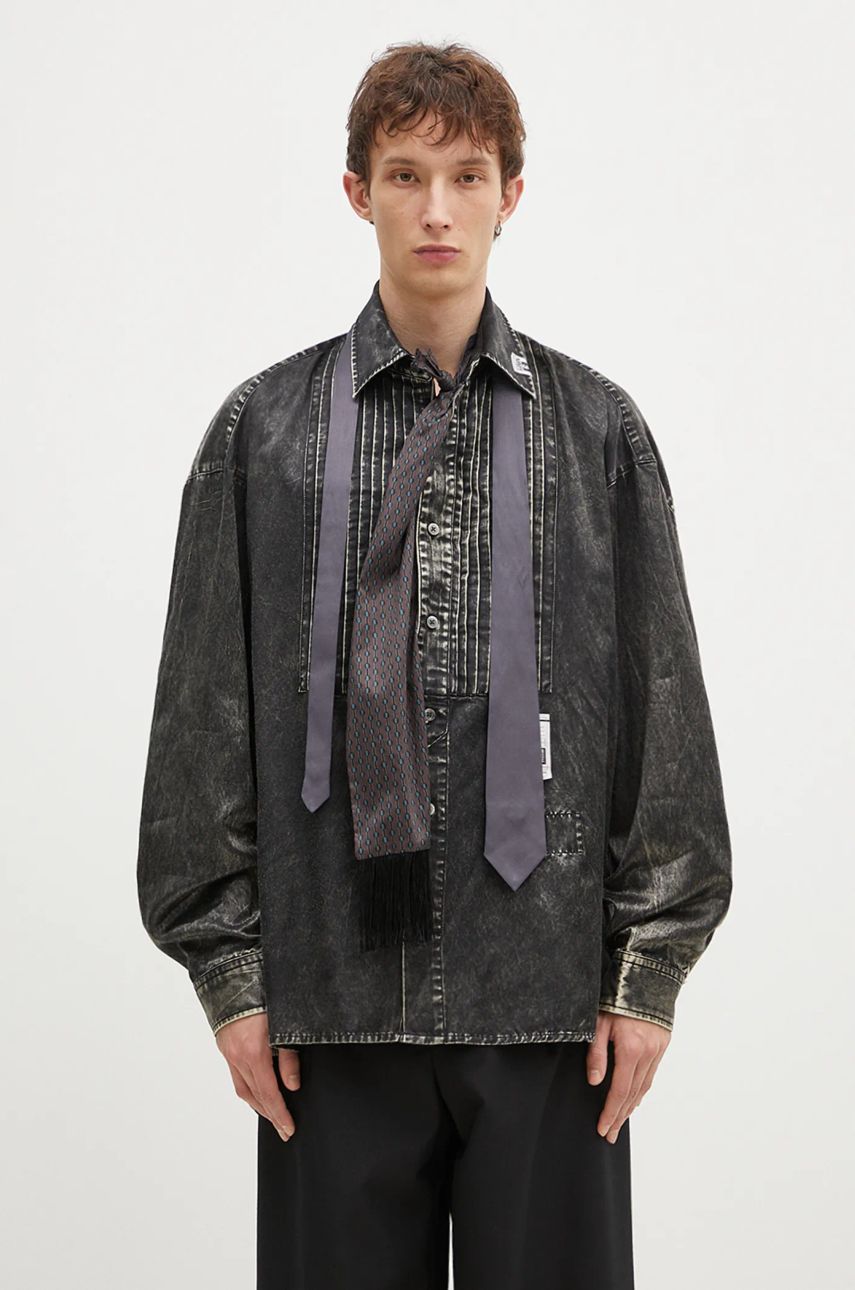 Košeľa Maison MIHARA YASUHIRO Maison MIHARA YASUHIRO Accessories Mixed Relaxed Longsleeve Shirt Šedá | J13SH185, 0
