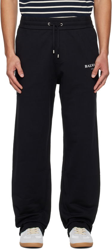 Tepláky Balmain Balmain Paris Writing Sweatpants Čierna | FH2PQ435BD31, 0