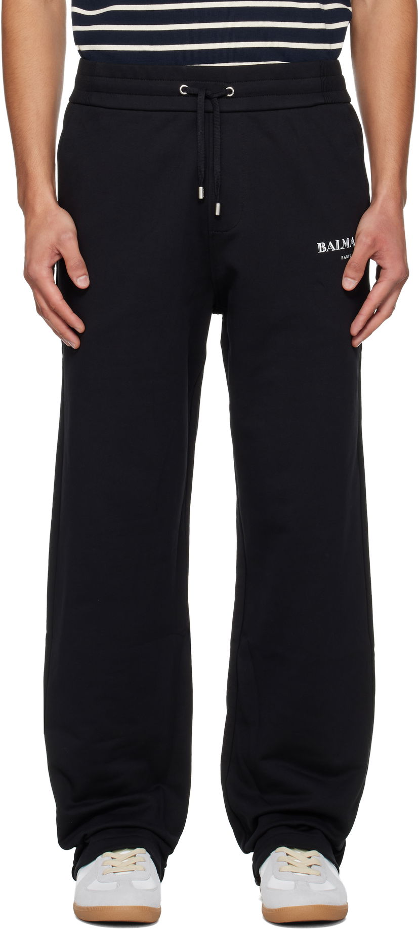 Tepláky Balmain Balmain Paris Writing Sweatpants Čierna | FH2PQ435BD31