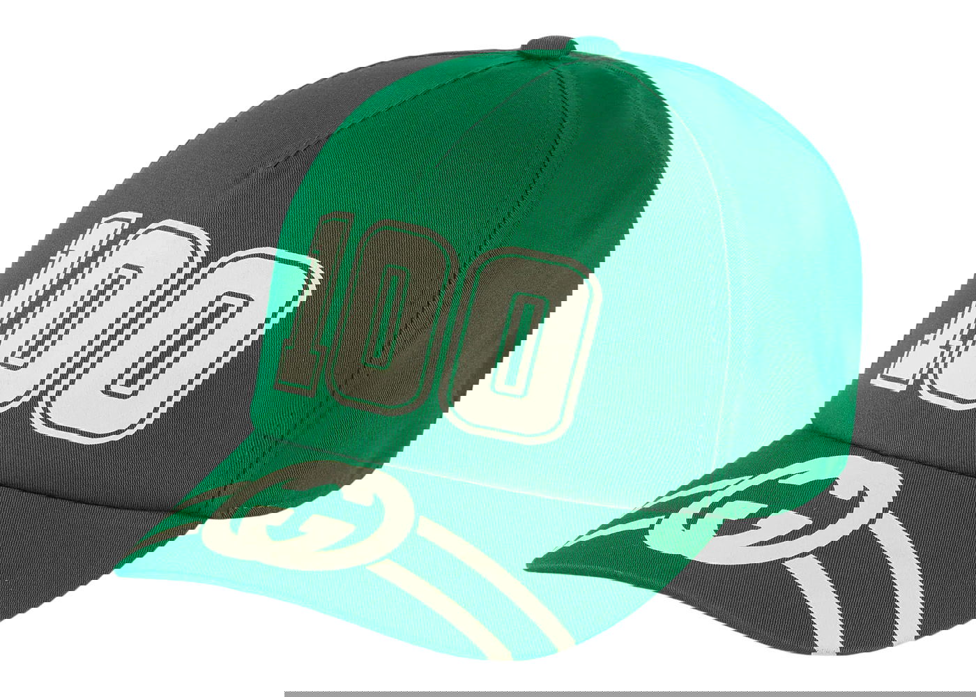 Šiltovka Gucci 100 Baseball Velcro Strap Cap Green/White Zelené | 673081 4HAKR-3666, 0