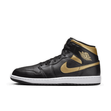 Tenisky a topánky Jordan Air Jordan 1 Mid Black Metallic Gold Čierna | DQ8426-071, 3