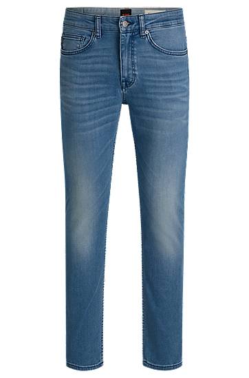 Džínsy BOSS Delaware Slim-Fit Super-Stretch Jeans Modrá | 50532528, 0
