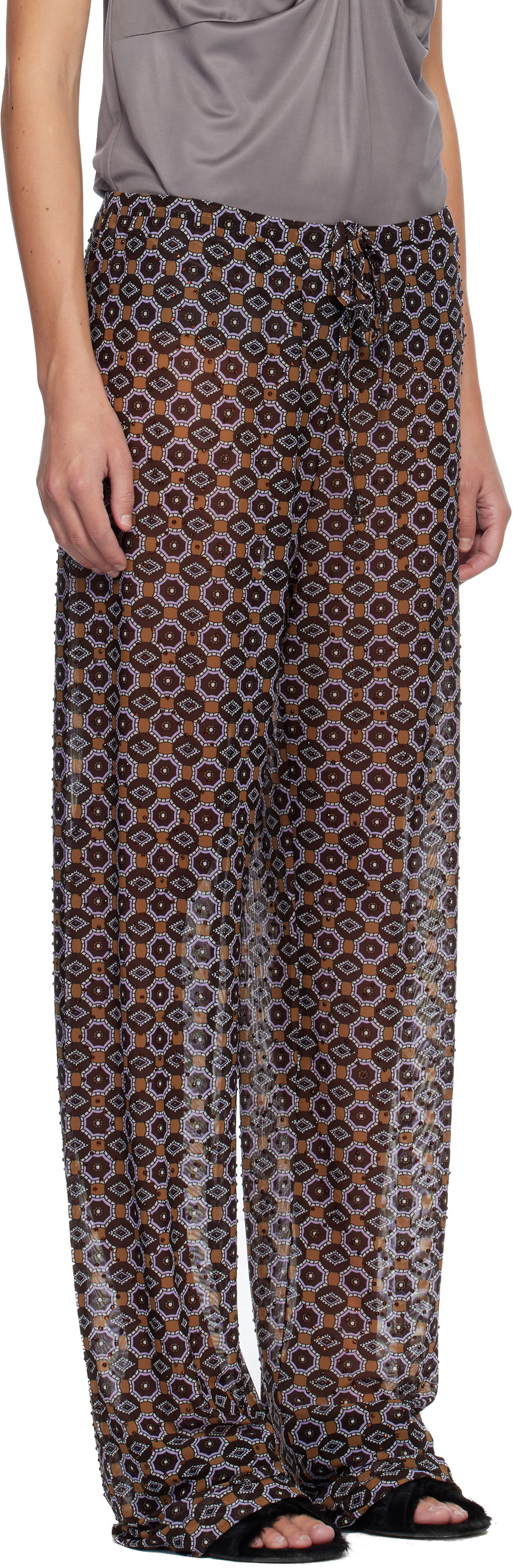 Nohavice Dries Van Noten Dries Van Noten Embellished Jersey Trousers Rôznofarebný | 252-011127-2623, 1