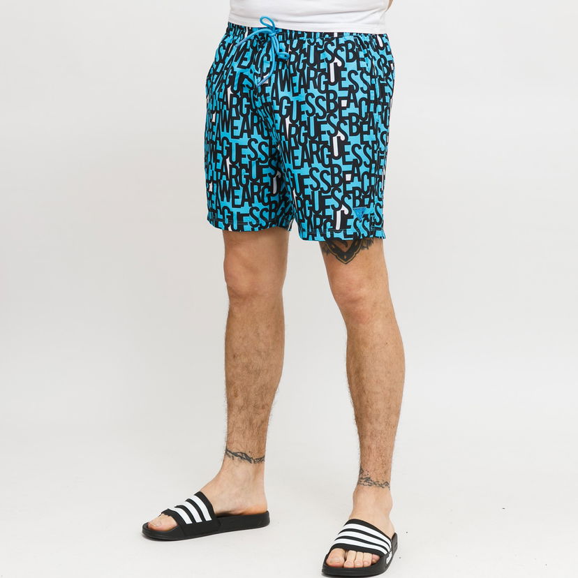 Plavky GUESS Swimtrunk Medium Tyrkysová | F3GT05TEL62-P7GI