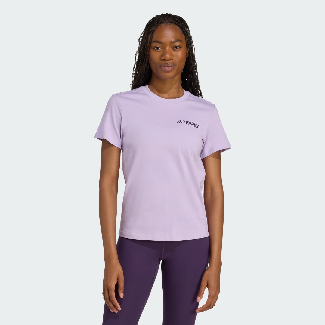 Tričko adidas Performance Terrex Graphic Tee Fialová | JX3852, 0