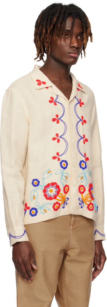 Košeľa Bode Bode Beaded Garden Party Shirt Béžová | MRS25SH030, 1