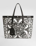 Dolce & Gabbana Calfskin Shopping Bag with Shell Print