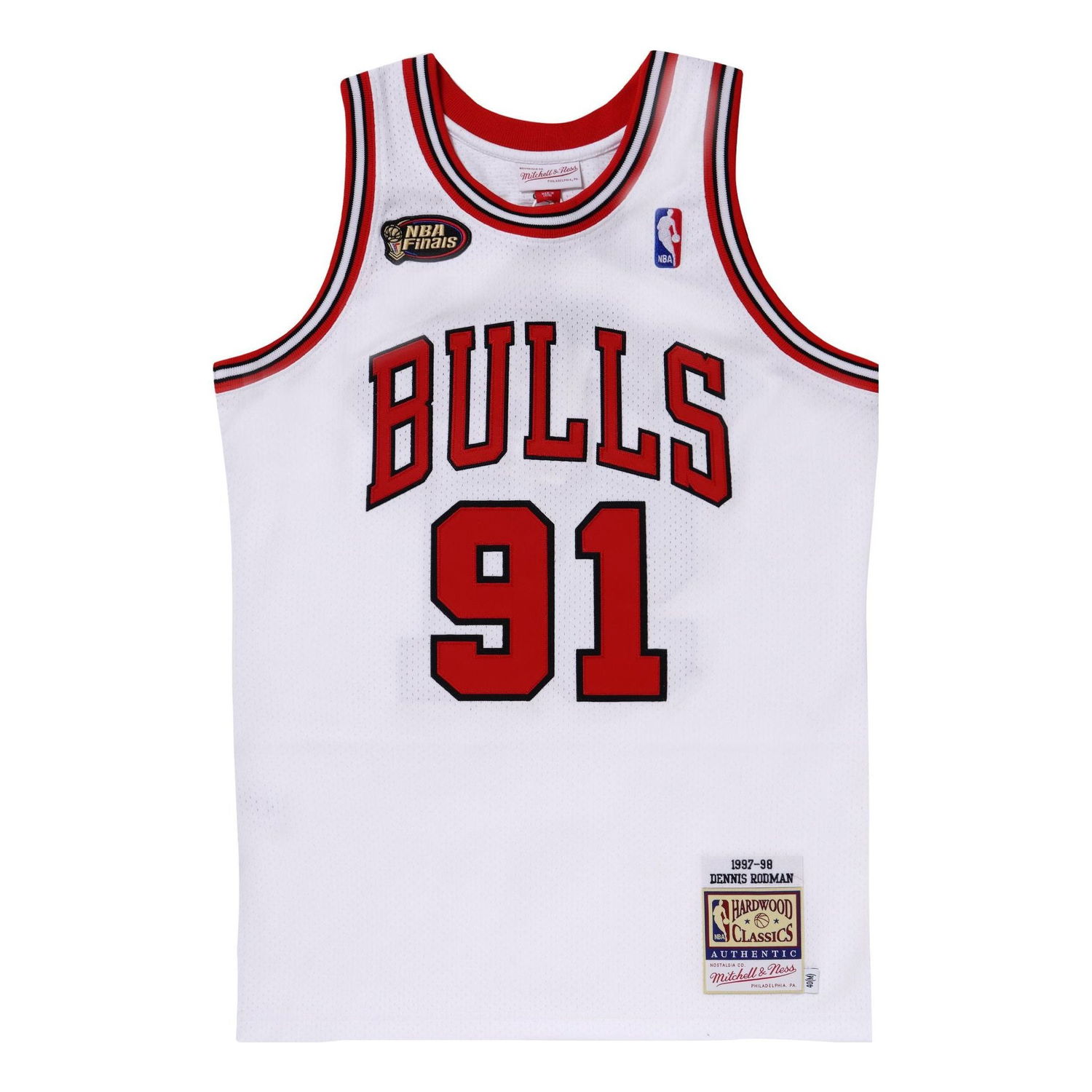 Dres Mitchell & Ness Dennis Rodman 97-98  Jersey Biela | AJY44951-CBU97DRDWHIT, 0