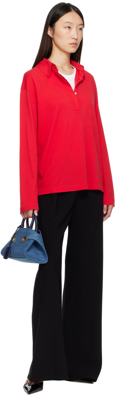 Kabelka FERRAGAMO Ferragamo XS Hug Denim Top Handle Bag Modrá | 783820, 3