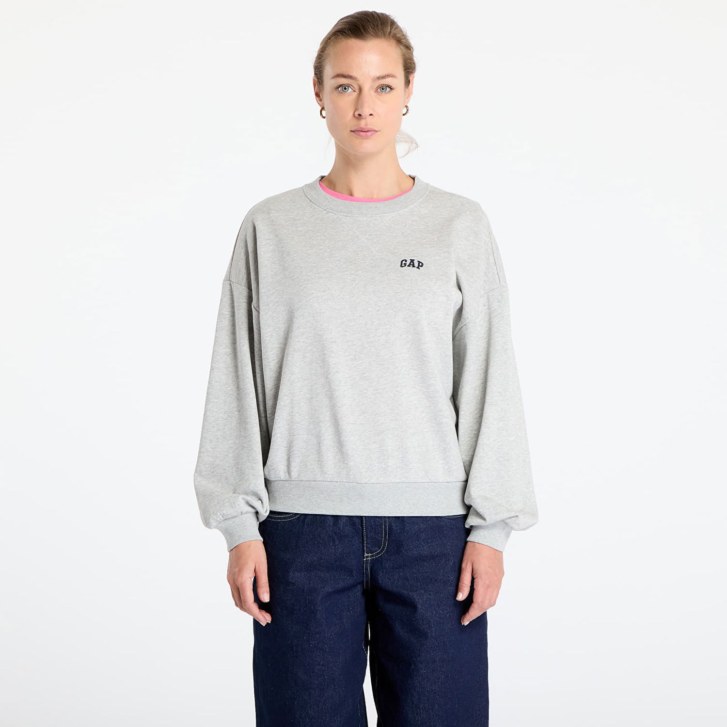 Mikina GAP Oversized Logo Sweatshirt Šedá | 476351-02, 0