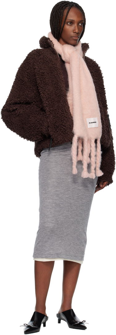 Šál Jil Sander Jil Sander Slim Wool Blend Scarf Hnedá | J40TE0132_J40041, 2