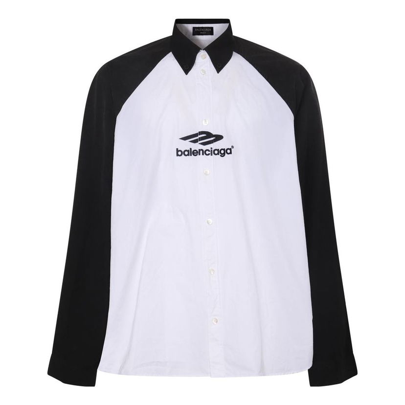 Košeľa Balenciaga Raglan Logo Print Shirt Biela | 738841TNM601000