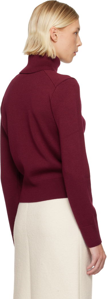 Sveter AMI Wool Ami de Coeur Turtleneck Vínová | H25FKS827.001, 2