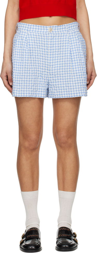 Šortky Marni Marni Seersucker Checked Shorts Modrá | PAMA0549S0 UTN929, 0