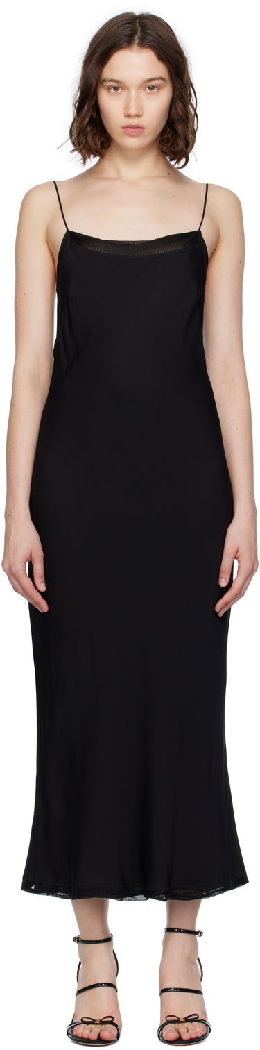 Šaty TOTEME TOTEME Satin Slip Midi Dress Čierna | 252-WRD0186-FB0418, 0