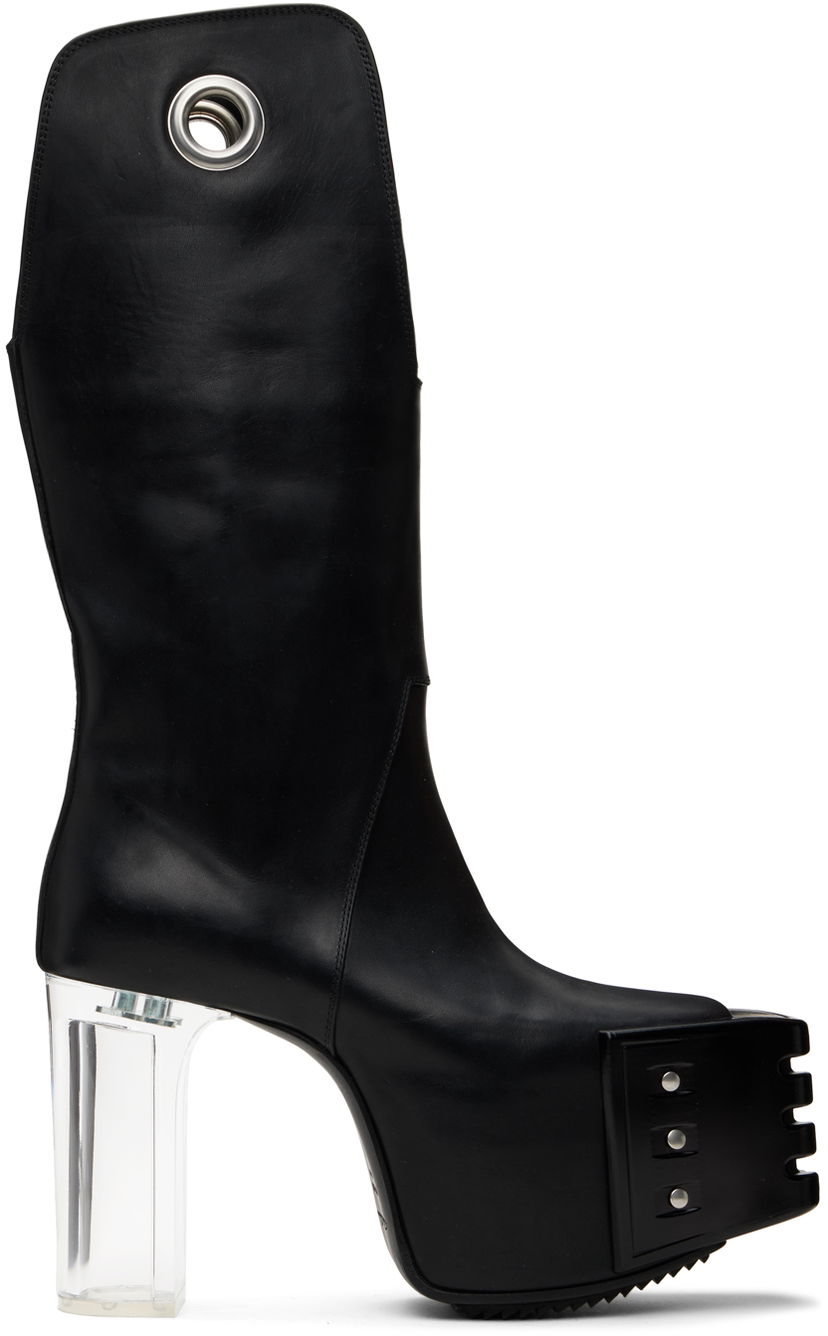 Oblečenie Rick Owens Rick Owens Kowboy Grill Platform Boots Čierna | RP01D2846 LGEGR0