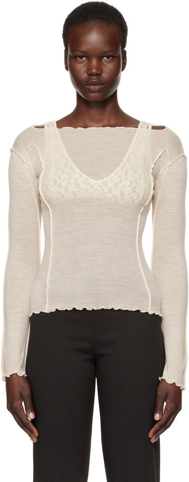 Tričko Baserange Omato Long Sleeve T-Shirt Biela | TTML-WO-SP25, 0