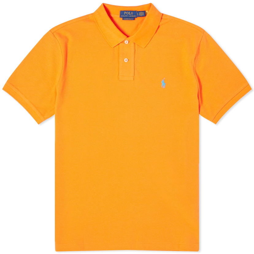 Polo tričko Polo by Ralph Lauren Polo Ralph Lauren Men's Colour Shop Custom Fit Polo Shirt Resort Orange Žltá | 710782592025