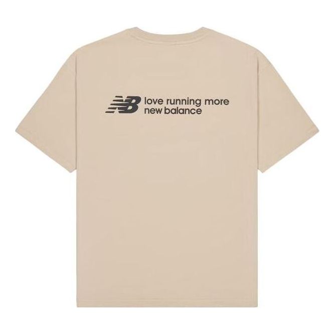 Tričko New Balance 'Love Running More' Graphic T-Shirt Béžová | NEE24131-BWN