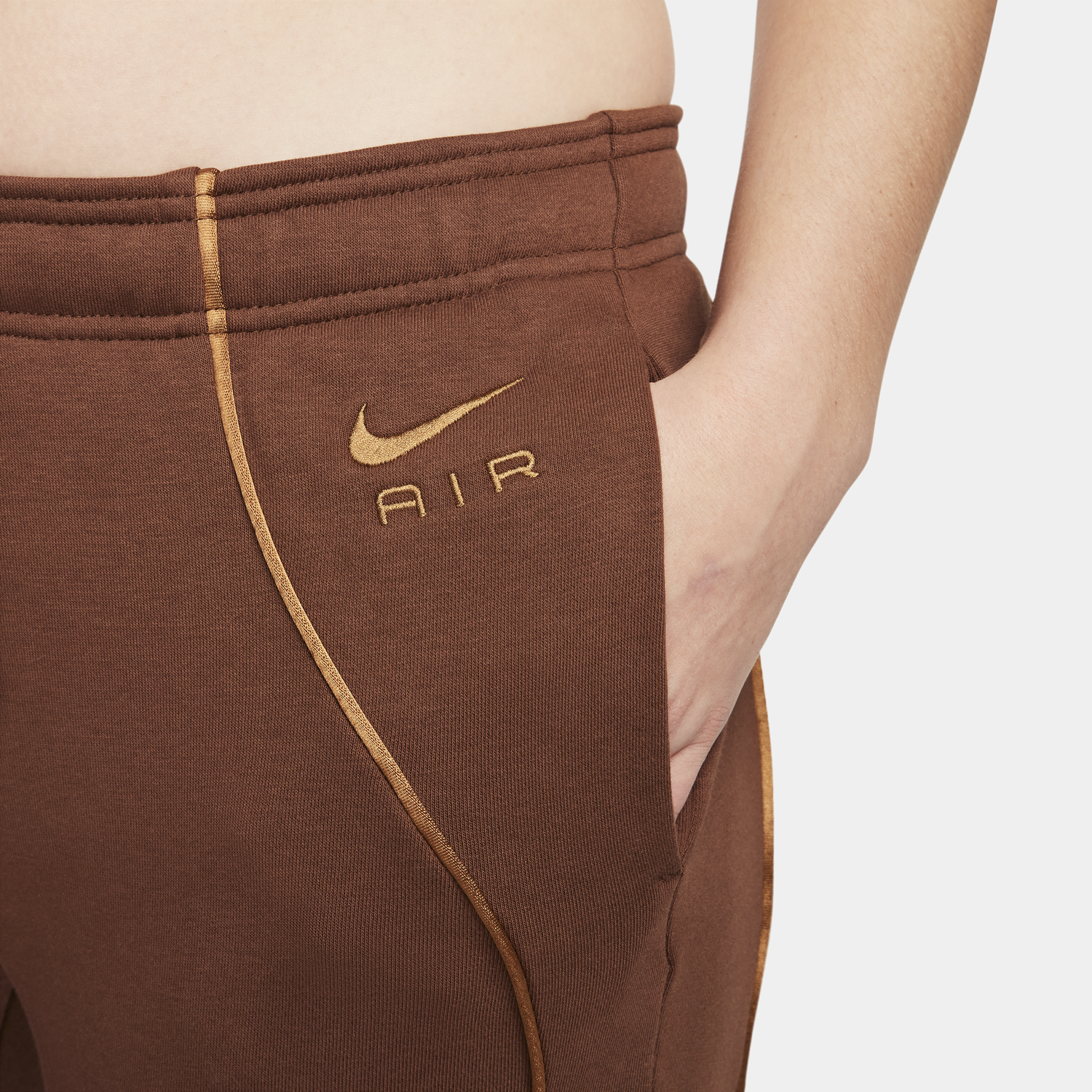 Tepláky Nike Nike Air Mid-Rise Fleece Joggers Hnedá | DQ6563-259, 1