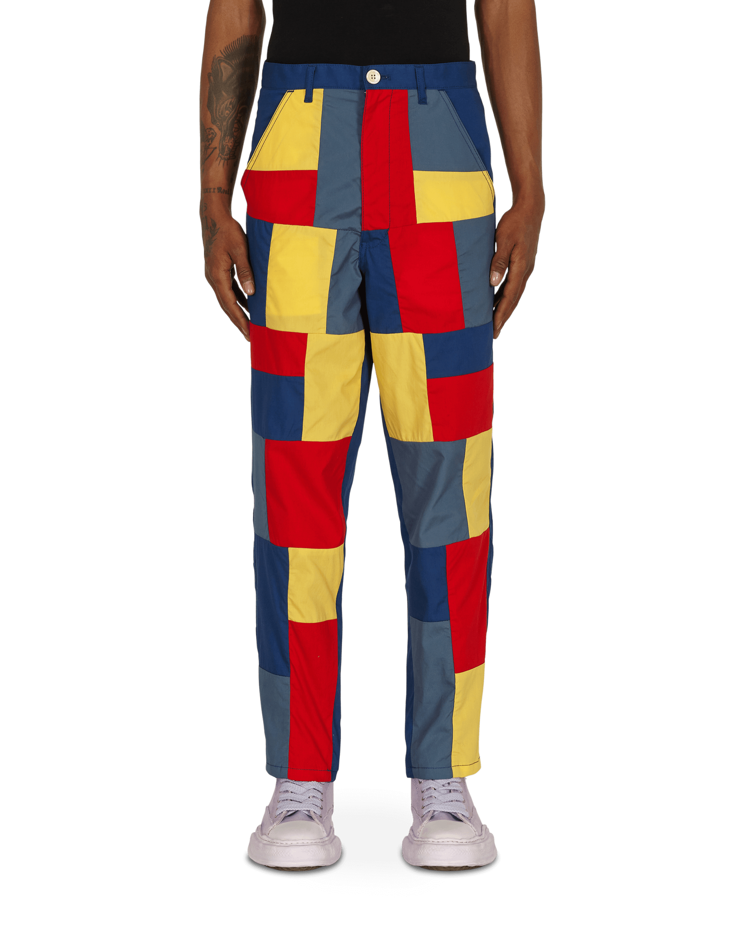 Nohavice Comme des Garçons Patchwork Pants Červená | FG-P022-SS21 1, 1