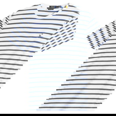 Tričko Polo by Ralph Lauren Stripe Custom Slim Fit T-Shirt Modrá | 710938134009-BLU, 1