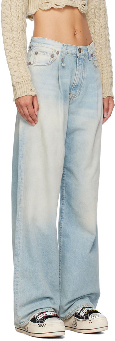 Džínsy R13 R13 Damon Pleated Jeans Modrá | R13W3147-897A, 4