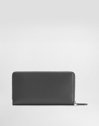 Peňaženka Dolce & Gabbana Dolce & Gabbana Zip-Around Calfskin Wallet Šedá | BP1672AV95680730, 2