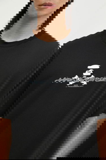 Tričko AAPE by A Bathing Ape Printed T-shirt Moon Face Logo Čierna | AAPTEM1564XXN, 3