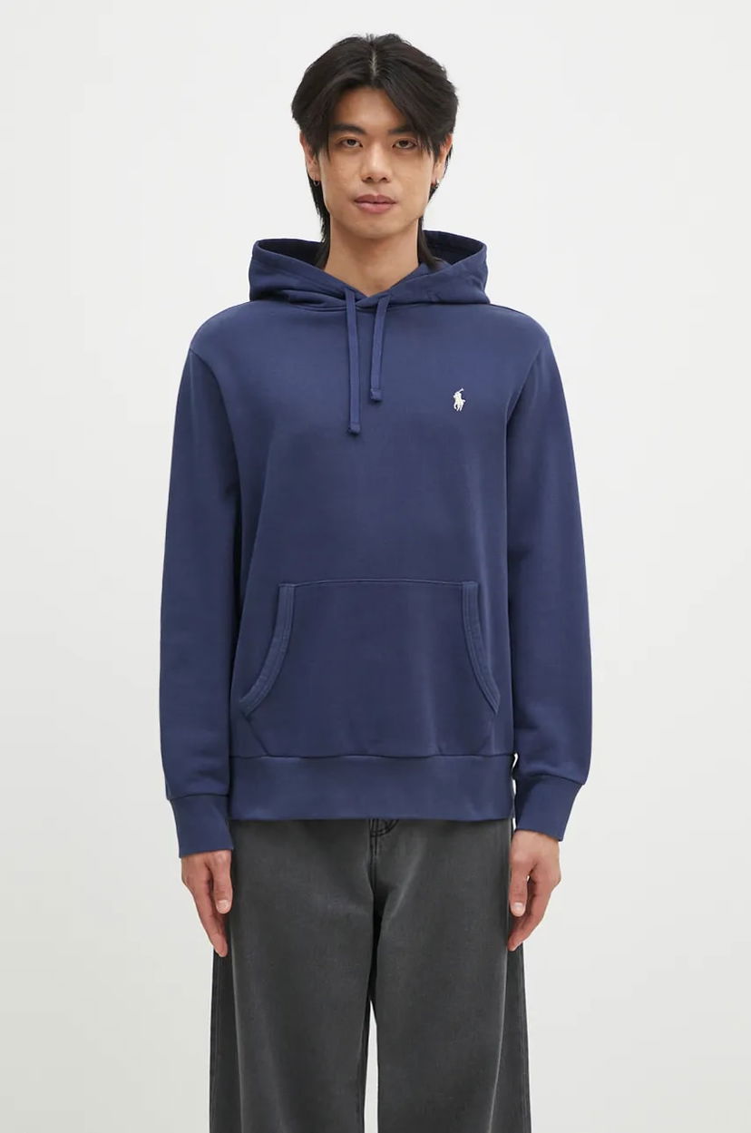 Mikina Polo by Ralph Lauren Smooth Hooded Sweatshirt Navy | 710916690