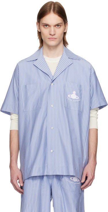 Košeľa Vivienne Westwood Vivienne Westwood Striped Camp Shirt Modrá | 2401003H-J009D-, 0