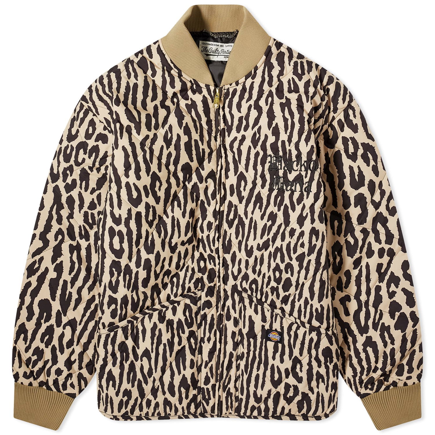 Bunda WACKO MARIA Dickies Leopard Quilted Jacket Béžová | DICKIES-WM-BL09-BGE, 0