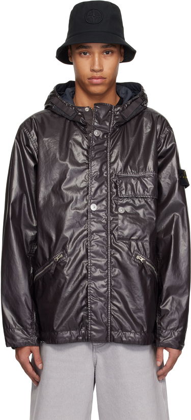 Vetrovka Stone Island Stone Island Mussola Gommata-TC Hooded Jacket Šedá | K1S15 4100062 S0022, 0