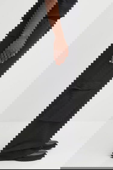 Cargo nohavice HELIOT EMIL Heliot Emil PREAW25 Wide Leg Cargo Pants Čierna | PREAW25.M.10.207.BLK01, 3