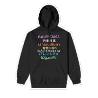 Languages Popover Hoodie "Black/Multicolor"