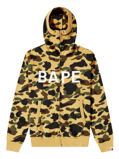 Mikina BAPE 1St Camo Balaclava Full Zip Hoody Yellow Žltá | 001ZPJ301012M-YLW